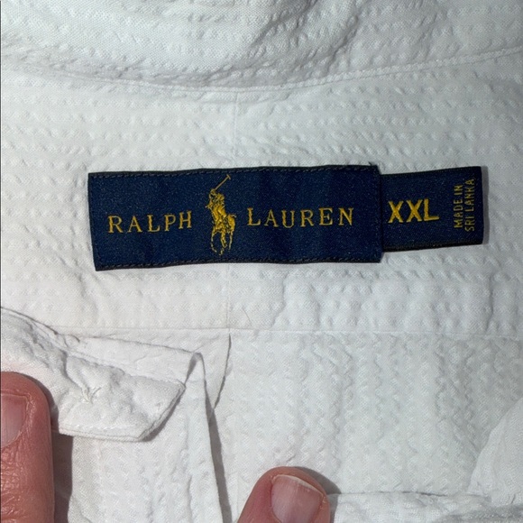 Ralph Lauren Polo Men's White Linen Button-Down Shirt Size XXL - Picture 3 of 7
